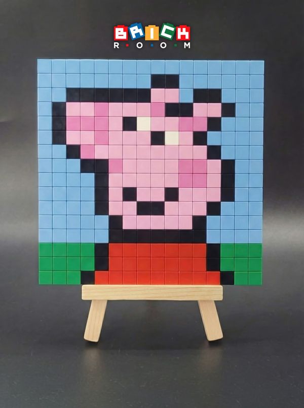 Modèle Pixel Art en briques : Peppa Pig